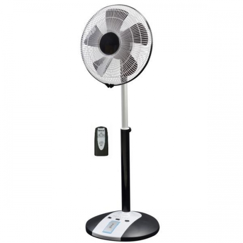 Ventilateur de bureau et piédestal mince oscillant de 16" avec télécommande et minuterie