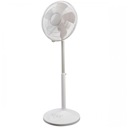 16" Oscillating Slim Pedestal & Desk Fan with Remote Control and Timer