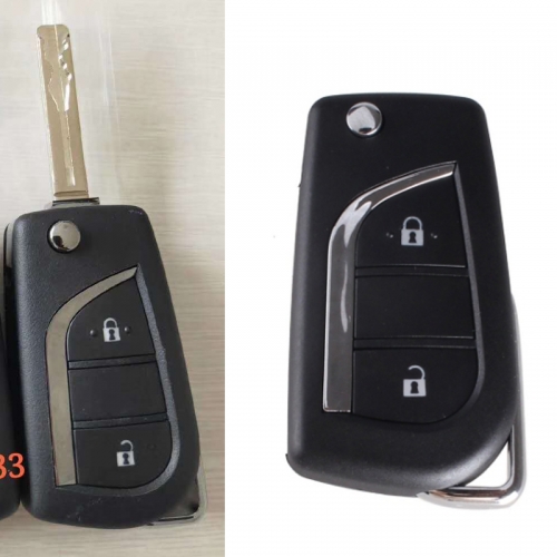 MK190018 Original 2 Button Flip Key 433mhz FSK  8A Chip for Corolla Camry RAV4 Auto Remote Car Key