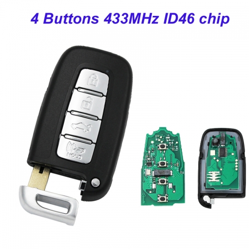 MK140014 Smart Remote key Fob 4 Buttons 433MHz with ID46 chip for H-yundai IX35 IX45 Elantra 2008-2014 Auto Car Key Remote