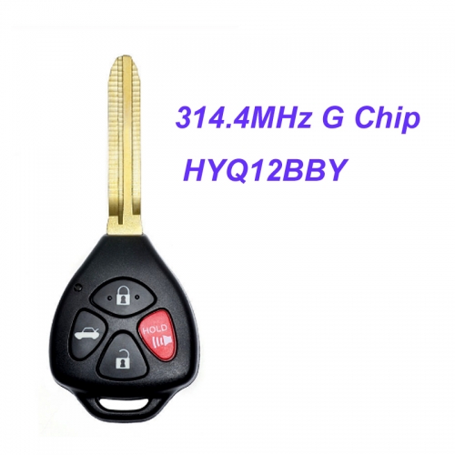 MK190037 314.4MHz 3+1 Button Remote Control for T-oyota USA Camry 2011  Scion FR-S 2013-2015 G Chip HYQ12BBY Car Key Fob