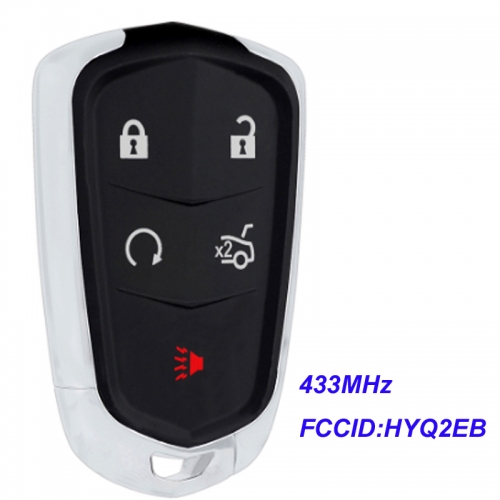 MK340016 434MHz 4+1 Button Remote Car Key for C-adillac ATS CTS SRX 2015 2016 2017 2018 FCC ID HYQ2EB