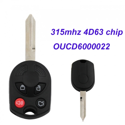 MK160035 4 Button 315mhz Remote Key for Ford Edge Escape Fusion Expedition Explorer Flex with 4D63 80bits chip OUCD6000022