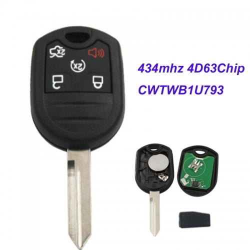 MK160038 5 Button 434mhz Remote Key Fob for Ford Expedition Explorer Taurus Flex  with 4D63 80bit Chip CWTWB1U793 Auto Car Keys