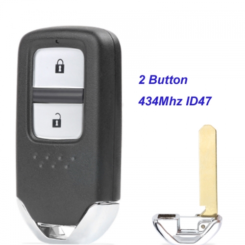 MK180028  Smart Remote Key Fob 2 Button FSK 433Mhz ID47 for Honda Jazz Civic 2014-2017 Auto Car Keys KR5V2X
