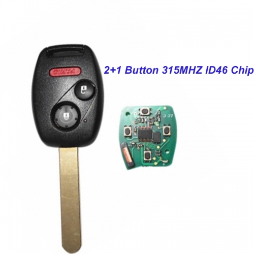 MK180044 2+1 Button Remote Key Head Key 315MHZ with ID46 chip for 2008-2010 Honda CIVIC Auto Car Keys