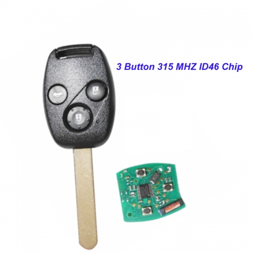 MK180079 3 Button Remote Key Head Key 315 MHZ with ID46 chip for 2008-2010 Honda CIVIC Auto Car Keys