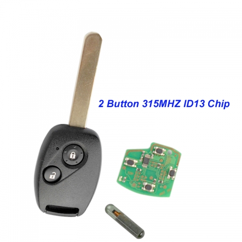 MK180055 2 Button Remote Key Head Key 315MHZ with ID13 chip for 2003-2007 Honda FIT CIVIC O-DYSSEY Auto Car Keys