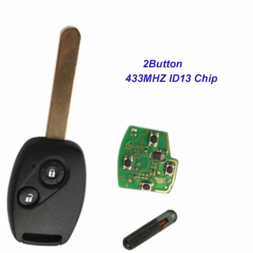 MK180039 2 Button Remote Key Head Key 433MHZ with Separate ID13 chip for 2003-2007 Honda FIT CIVIC O-DYSSEY Auto Car Keys