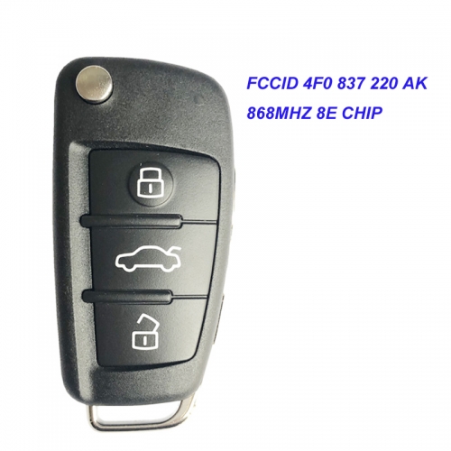 MK090023 Original 3 Button Smart Key 868MHz Remote Control for Audi Q7 A6  S6 2006+ 8E Chip 4F0 837 220 AK Keyless Go