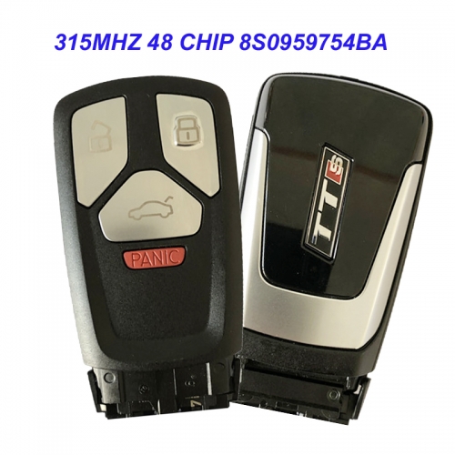 MK090031 3+1 Button Smart Key 315MHZ 48 CHIP for 2017-2018 Audi TTS Rs Key 8S0959754BA PN: 8S0 959 754