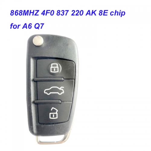 MK090050 3 Button 868 MHz Smart Key with 8E Chip for Audi A6 Q7 4F0 837 220AK Auto Car Remote Control