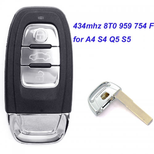 MK090056 3 Button 434MHz Remote Key for Audi  A4L Q5 S4 A4 A5 8T0 959 754 F Car Control Key