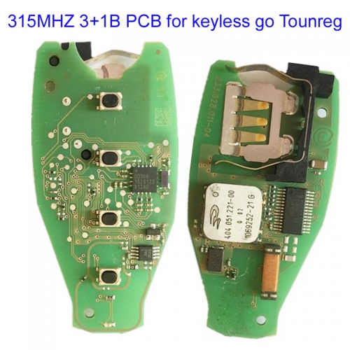 MK120028 Original 315MHZ 3+1 Button PCB Panel for Tounreg keyless go Car Key