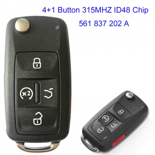 MK120034 Original 3 Buttons 434 MHz Flip Remote Key for VW Skoda 3V0 959 752 Id48 Chip Auto Remote Fob Control NBG010206T