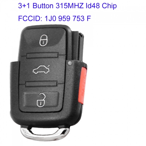 MK120080 3+1Button 315MHZ Remote Control Key for VW Passat Jetta Golf Beetle 1J0 959 753 F Car Key Fob