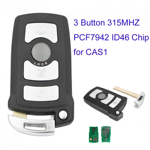MK110046 3 button Remote Control Smart key 315mhz PCF7942 Chip for BMW 7 SERIES CAS1 Keyless Entry