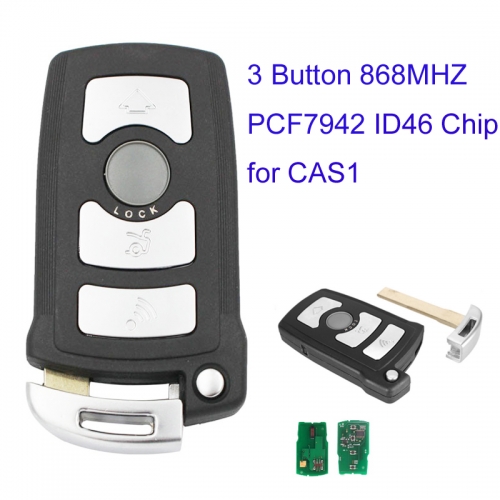 MK110043  3 button Remote Control Smart key 868mhz PCF7942 Chip for BMW 7 SERIES NEW CAS1