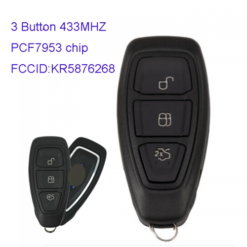 MK160066 2 Buttons 434Hz Smart Key for Ford 2018 Focus with PCF7953 ID49 Chip KR5876268 Control Key Fob