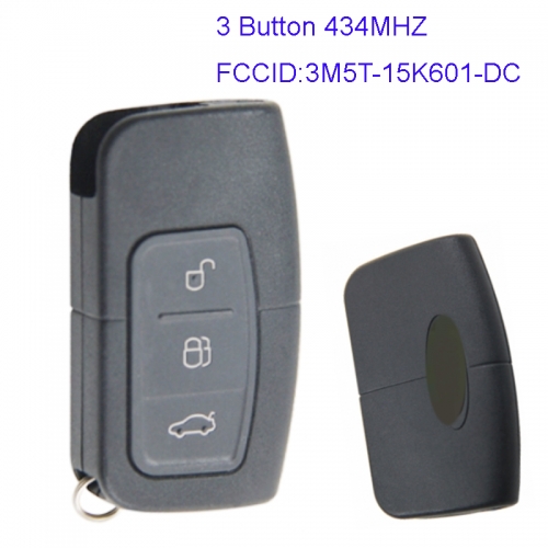 MK160068 3 Buttons 434Hz Smart Key for Ford Focus ST RS 3M5T-15K601-DC Control Key Fob Remote ID46 Chip