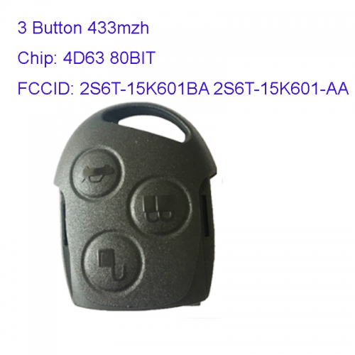 MK160073 Original  433mhz 3 Button Remote Key for Ford Mondeo Focus Fiesta  4d63 Chip 2S6T15-K601BA 2S6T-15K601-AA