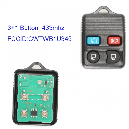MK160091 3+1 Button 434Mhz Remote Key for Ford Escort CWTWB1U212 CWTWB1U331 CWTWB1U345 Remote Key Fob