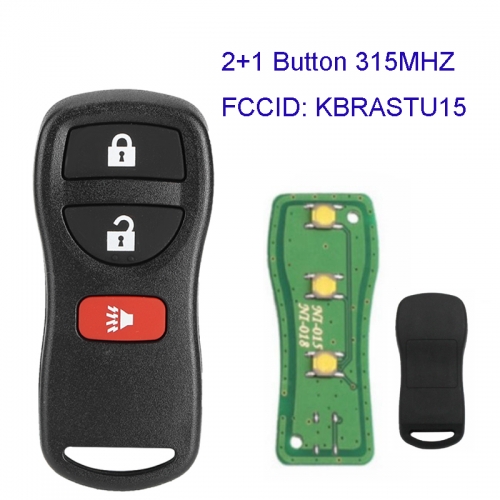 MK210070 2+1 Button 315MHZ Remote Key Control for N-issan rmada Frontier Murano Pathfinder Quest Titan Xterra 2002-2007 KBRASTU15