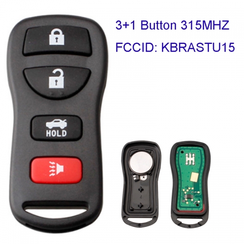 MK210069 3+1 Button 315MHZ Remote Key Control for N-issan Armada 2005-2015 Altima Maxima 2004-2006 KBRASTU15