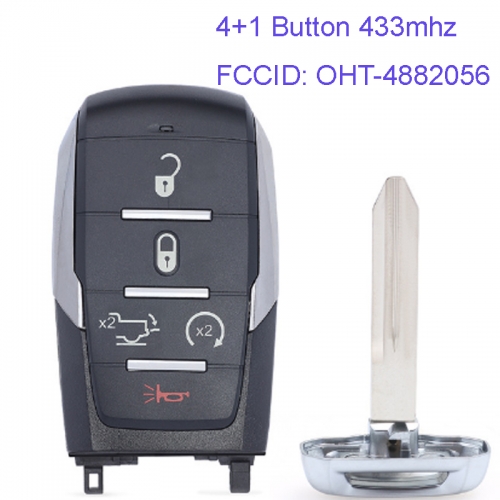 MK310040 4+1 Button 433MHZ Smart Key for DODGE 1500 OHT-4882056 Keyless Go Entry Key Fob