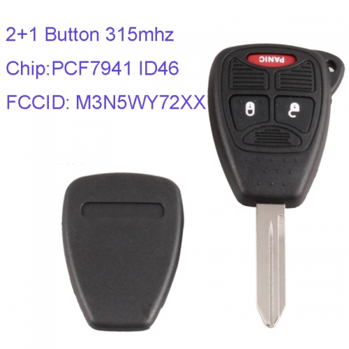 MK320034 2+1 Button 315Mhz Remote Controlfor C-hrysler Jeep FCC ID M3N5WY72XX PCF7941 ID46 Chip Auto Car Key Fob