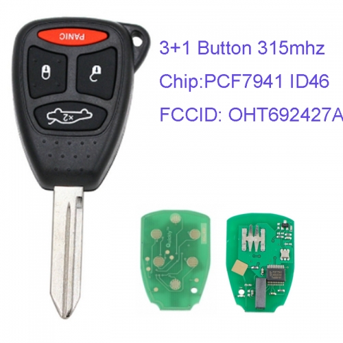 MK320031 3+1 Button 315Mhz Remote Control for C-hrysler DODGE Jeep FCC ID OHT692427AA Auto Car Key Fob