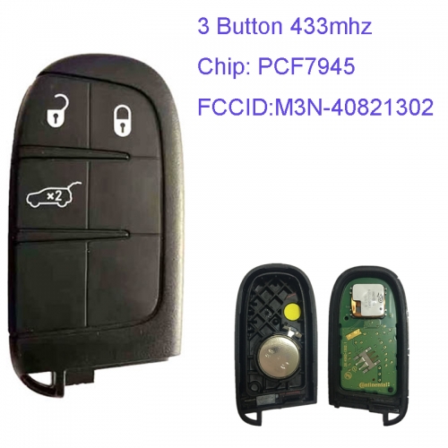 MK300031 Original 3 Button 433mhz Smart Remote Key for Jeep PCF7945  M3N-40821302 Auto Car Key Fob id46 chip