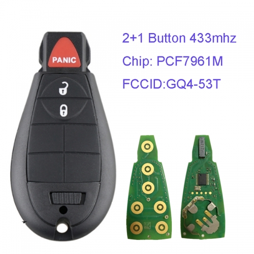 MK300030 Original 2+1 Button 433mhz Remote Control Fobik Key for Jeep Cherokee 2014-2018 PCF7961M GQ4-53T Auto Car Key Fob