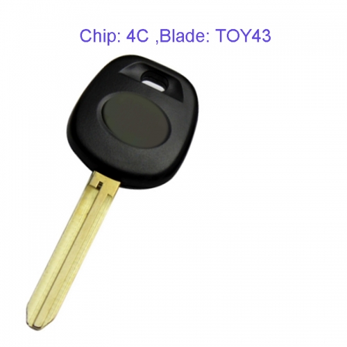 MK190054 Head Key for T-oyota with 4C Transponder Key Replacement TOY43 Blade