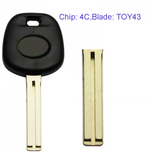 MK190059 Head Key for T-oyota with 4C Transponder Key Replacement TOY43 Blade Laser blade