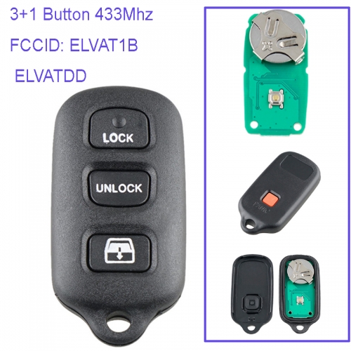 MK190046 3+1 Button 433Mhz Remote Key Control for T-oyota 2003 - 2007 4 Runner  FCC ID ELVAT1B ELVATDD