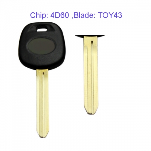 MK190057 Head Key for T-oyota with 4D60 Transponder Key Replacement TOY43 Blade