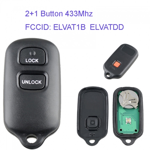 MK190049 2+1 Button 433Mhz  Remote Key Control for T-oyota FCC ID ELVAT1B  ELVATDD