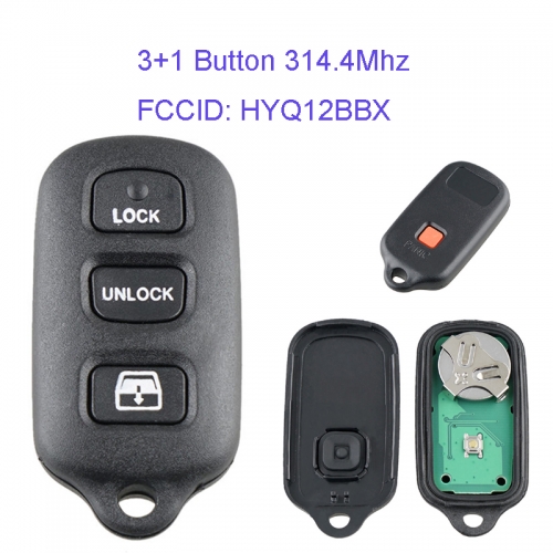 MK190050 3+1 Button 314.4Mhz Remote Key Control for T-oyota FCC ID HYQ12BBX