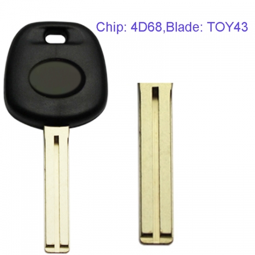 MK190058  Head Key for T-oyota with 4D68 Transponder Key Replacement TOY43 Blade Laser blade