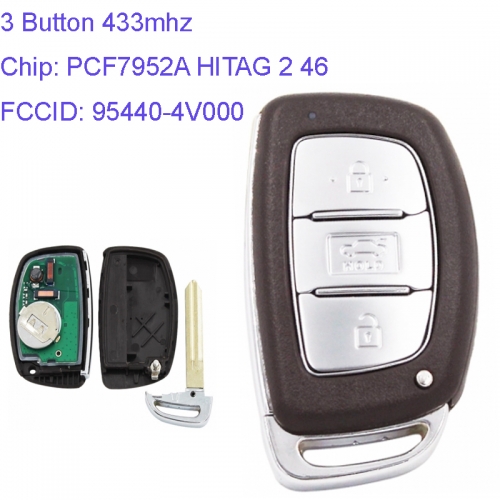 MK140089 3 Button 433mhz Smart Remote Control Key with 46 chip for H-yundai Avante Elantra Remote 95440-4V000