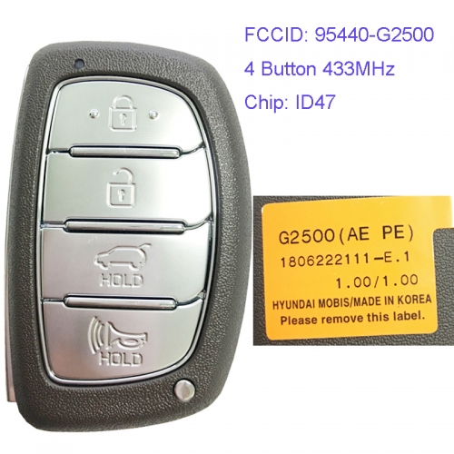 MK140106 4 Button 433MHz Smart Key for H-yundai Ioniq Car Key Fob Remote 95440-G2500