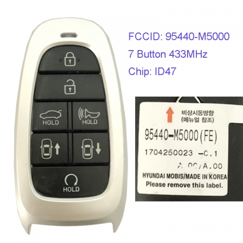 MK140123 7 Button 433MHz Smart Key for H-yundai Nexo 2019 Car Key Fob 95440-M5000 TQ8-Fob-4f20 Remote Keyless