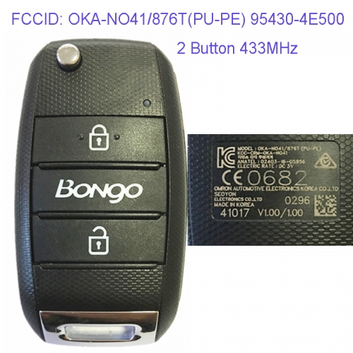 MK130016 2 Button 433MHz Folding Flip Remote Key Fob for Kia Bongo 2014 Car Key Fob OKA-NO41/876T(PU-PE) 95430-4E500