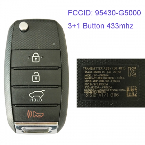 MK130058 3+1 Button 433mhz Folding Flip Remote Key Fob for Kia Car Key Fob 95430-G5000