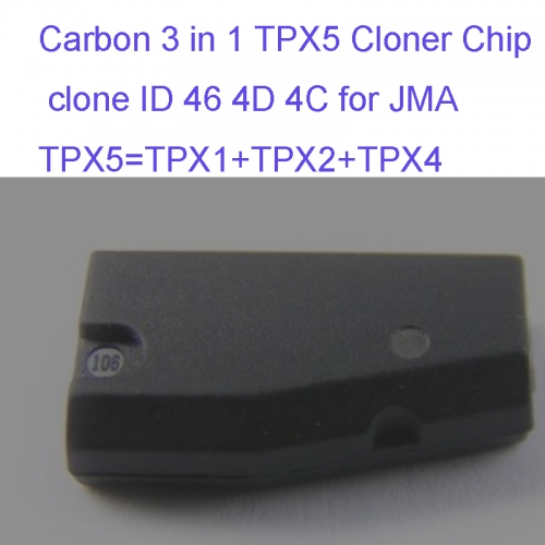 FC300055 Carbon 3 in 1 TPX5 Cloner Chip clone ID 46 4D 4C Transponder for JMA Car Key Chip Replacement
