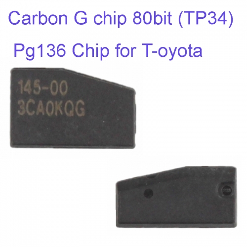FC300035 Blank key Carbon G chip 80bit (TP34) Pg136 Transponder for T-oyota Key Chip Replacement