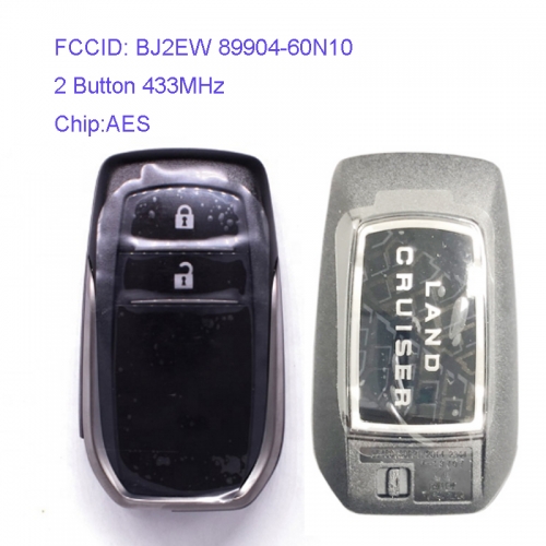 MK190132 2 Button 433MHz Smart Key Smart Card for T-oyota Land Cruiser BJ2EW 89904-60N10 A8 DST-AES Chip Remote Keyless Go Proximity Key