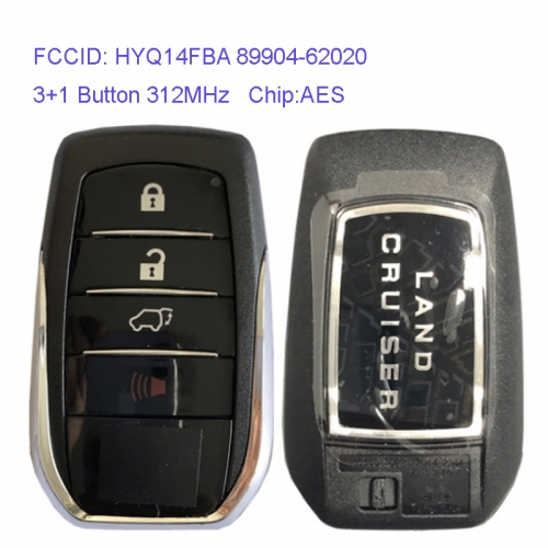 MK190131 3+1 Button 312MHz Smart Key Smart Card for T-oyota Land Cruiser HYQ14FBA 8990H-60M80 Remote Keyless Go Proximity Key