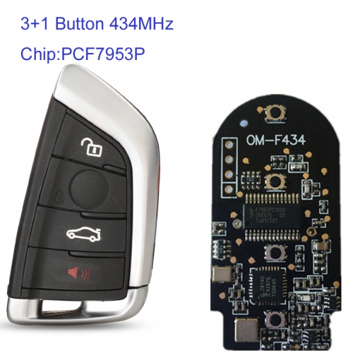 MK110080 3+1 Button 434MHz Smart Key for BMW CAS4 FEM PCF7953P Chip Auto Car Key Korea Market